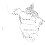 carte d'amerique du nord
