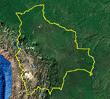 Carte de Bolivie avec drapeau