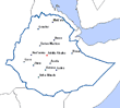 Carte de l'Ethiopie