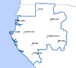 Carte du Gabon