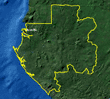 Carte du Gabon avec drapeau