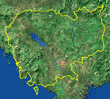 Carte du Cambodge avec capitale 