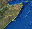 Carte de Somalie avec drapeau