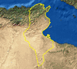 Carte de Tunisie avec capitale 