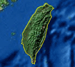Carte de Taiwan avec capitale 